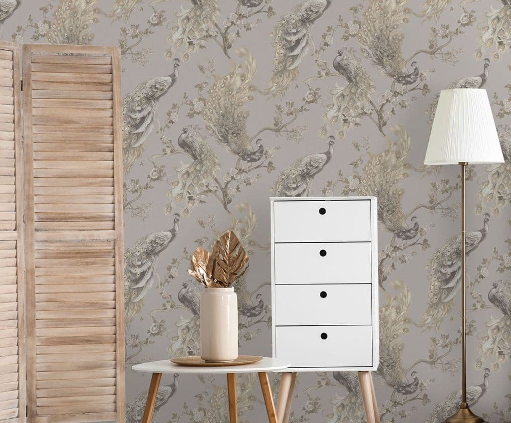 thumbnail image 2 of Holden Decor Mayang Grey Wallpaper Roll 90661 - 10m X 0.5m, 5.2 Sq.m Coverage 2 of 4
